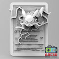 Pikachu - 3D Printed Pokemon Card Wall Hanger | Fan Art | Pokemon TCG | Resin Model | ABC3D Models
