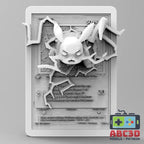 Pikachu - 3D Printed Pokemon Card Wall Hanger | Fan Art | Pokemon TCG | Resin Model | ABC3D Models