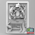 Charmeleon - 3D Printed Pokemon Card Wall Hanger | Fan Art | Pokemon TCG | Resin Model | ABC3D Models