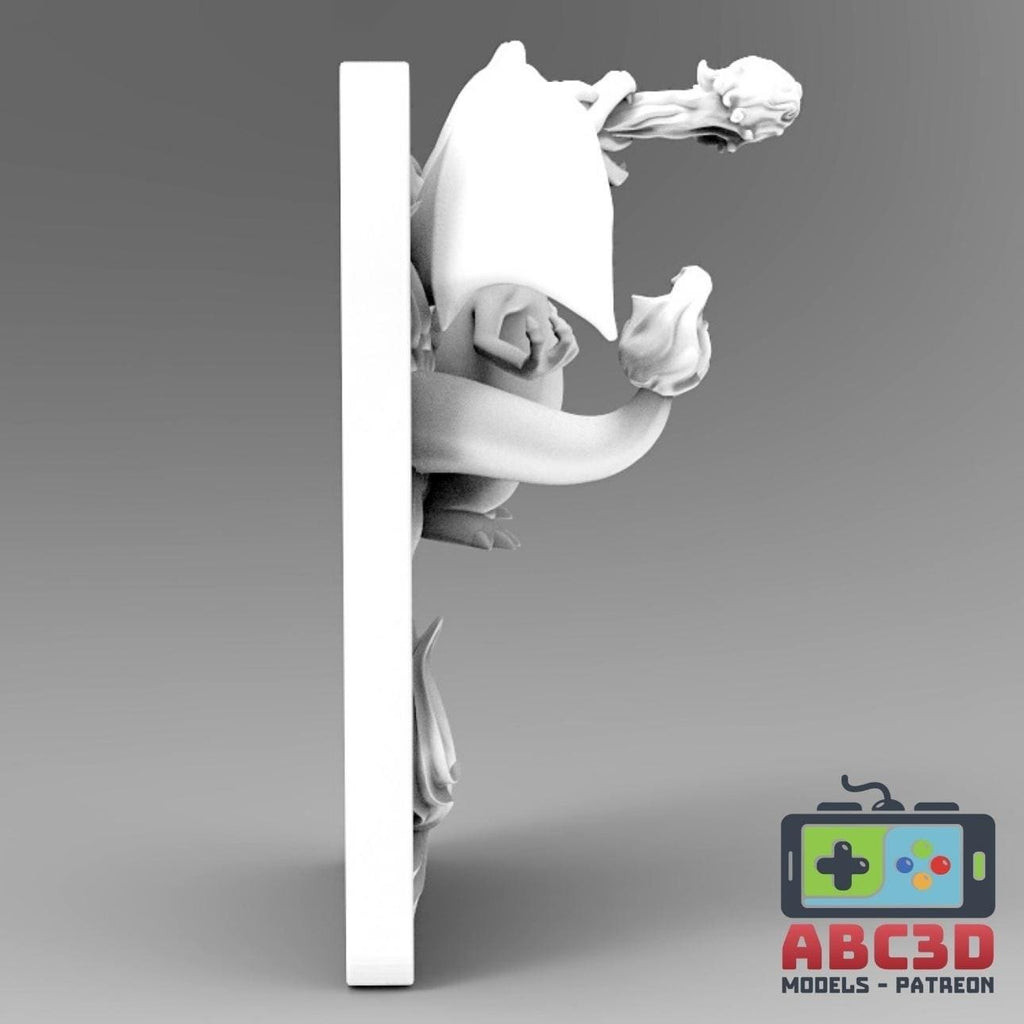 Charizard - 3D Printed Pokemon Card Wall Hanger | Fan Art | Pokemon TCG | Resin Model | ABC3D Models