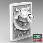 Blastoise - 3D Printed Pokemon Card Wall Hanger | Fan Art | Pokemon TCG | Resin Model | ABC3D Models