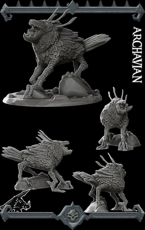 Archavian | Fantastic Beasts Collection | Rocket Pig Games | Miniatures for tabletop games. 28mm to 32mm Resin for RPG, D&D, TTRPG