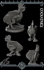 Cockatrice | Fantastic Beasts Collection | Rocket Pig Games | Miniatures for tabletop games. 28mm to 32mm Resin for RPG, D&D, TTRPG