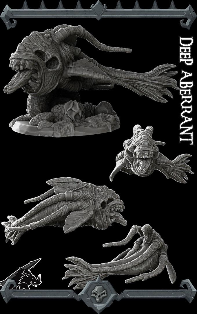 Deep Aberrant | Fantastic Beasts Collection | Rocket Pig Games | Miniatures for tabletop games. 28mm to 32mm Resin for RPG, D&D, TTRPG