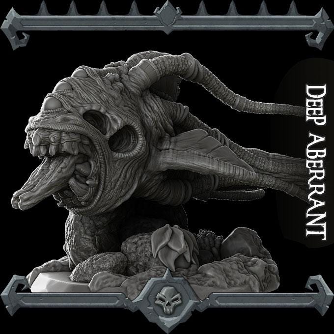 Deep Aberrant | Fantastic Beasts Collection | Rocket Pig Games | Miniatures for tabletop games. 28mm to 32mm Resin for RPG, D&D, TTRPG