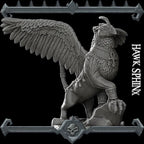 Hawk Sphinx | Fantastic Beasts Collection | Rocket Pig Games | Miniatures for tabletop games. 28mm to 32mm Resin for RPG, D&D, TTRPG