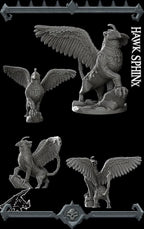 Hawk Sphinx | Fantastic Beasts Collection | Rocket Pig Games | Miniatures for tabletop games. 28mm to 32mm Resin for RPG, D&D, TTRPG