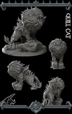 Quill Cat | Fantastic Beasts Collection | Rocket Pig Games | Miniatures for tabletop games. 28mm to 32mm Resin for RPG, D&D, TTRPG