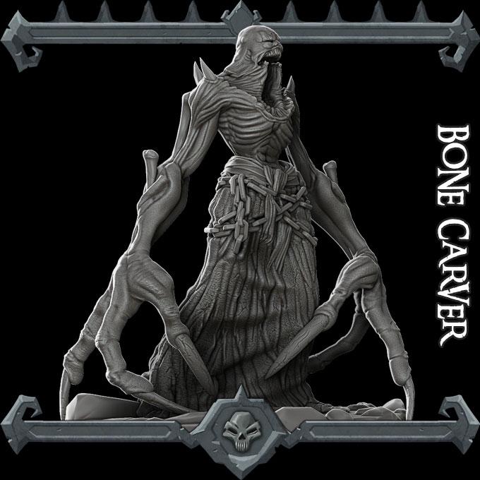 Bone Carver | Undead Collection | Rocket Pig Games | Miniatures for tabletop games. 28mm to 32mm Resin for RPG, D&D, TTRPG