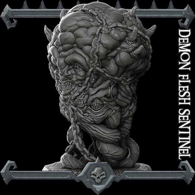 Demon Flesh Sentinel | Undead Collection | Rocket Pig Games | Miniatures for tabletop games. 28mm to 32mm Resin for RPG, D&D, TTRPG