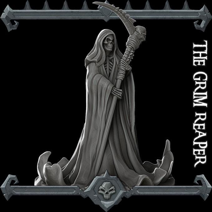Grim Reaper | Undead Collection | Rocket Pig Games | Miniatures for tabletop games. 28mm to 32mm Resin for RPG, D&D, TTRPG