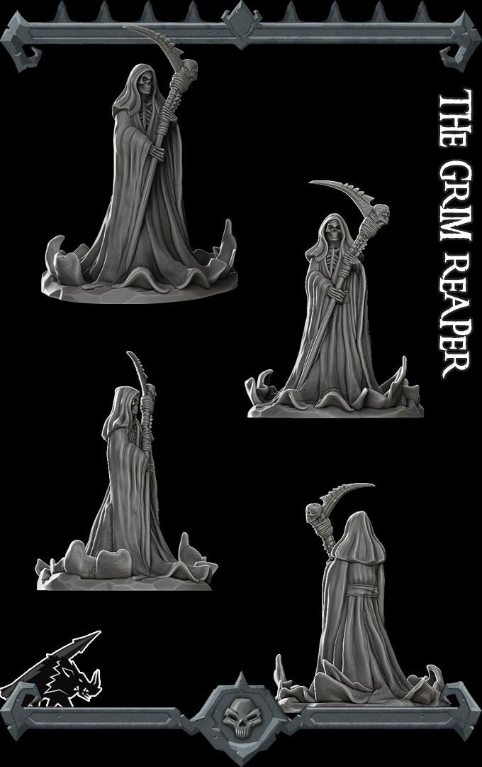 Grim Reaper | Undead Collection | Rocket Pig Games | Miniatures for tabletop games. 28mm to 32mm Resin for RPG, D&D, TTRPG