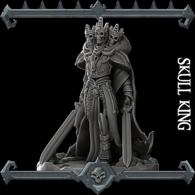 Skull King | Undead Collection | Rocket Pig Games | Miniatures for tabletop games. 28mm to 32mm Resin for RPG, D&D, TTRPG