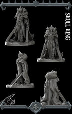 Skull King | Undead Collection | Rocket Pig Games | Miniatures for tabletop games. 28mm to 32mm Resin for RPG, D&D, TTRPG