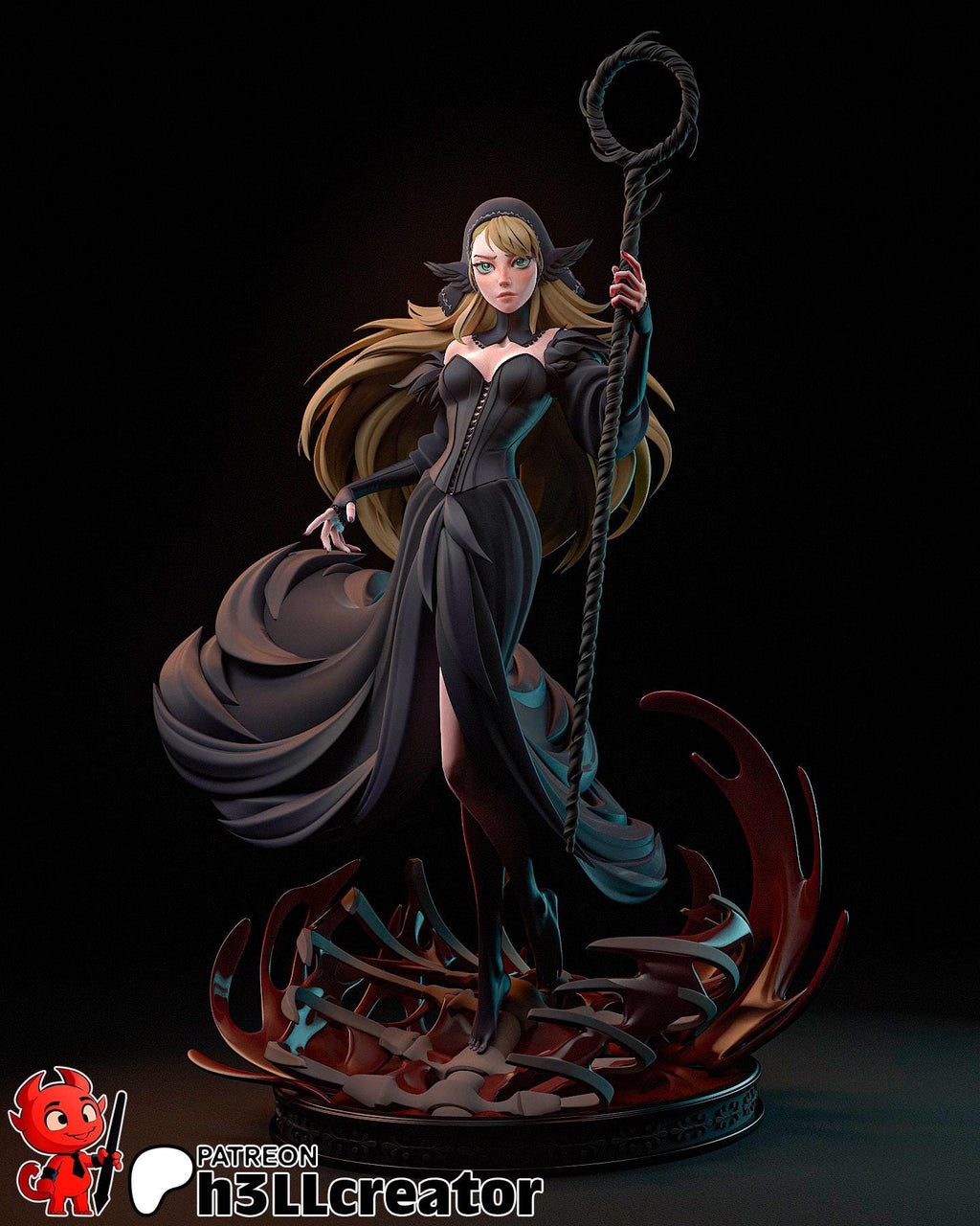 Marcille from Delicious in Dungeon (Dungeon Meshi) (fan art) Model or Bust | Miniature scale 1:12 | h3LL Creator | DIY Model Kit