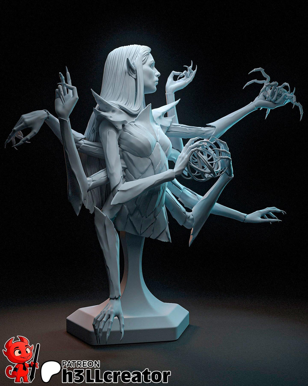 Lolth Miniature: Dungeons and Dragons Fan Art, 158mm DIY Model Kit