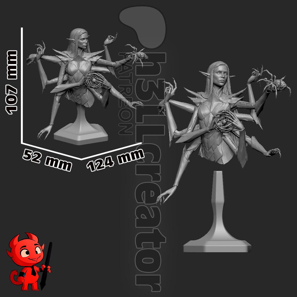 Lolth Miniature: Dungeons and Dragons Fan Art, 158mm DIY Model Kit