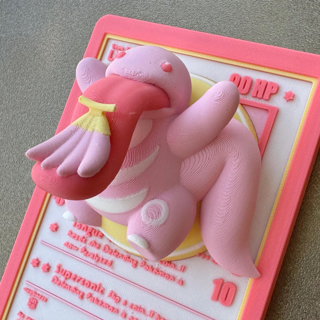 Lickitung - 3D Printed Pokemon Card Wall Hanger | Fan Art | Pokemon TCG | Resin Model | ABC3D Models