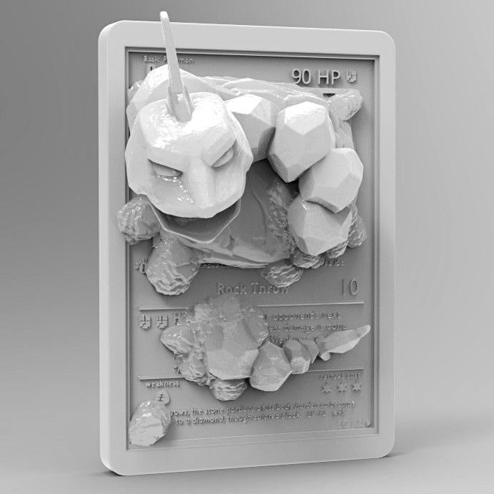 Onix - 3D Printed Pokemon Card Wall Hanger | Fan Art | Pokemon TCG | Resin Model | ABC3D Models