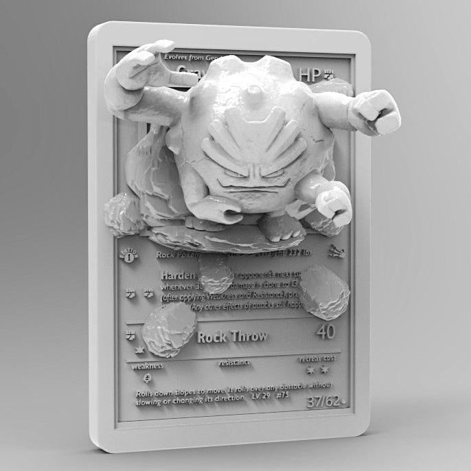 Graveler - 3D Printed Pokemon Card Wall Hanger | Fan Art | Pokemon TCG | Resin Model | ABC3D Models
