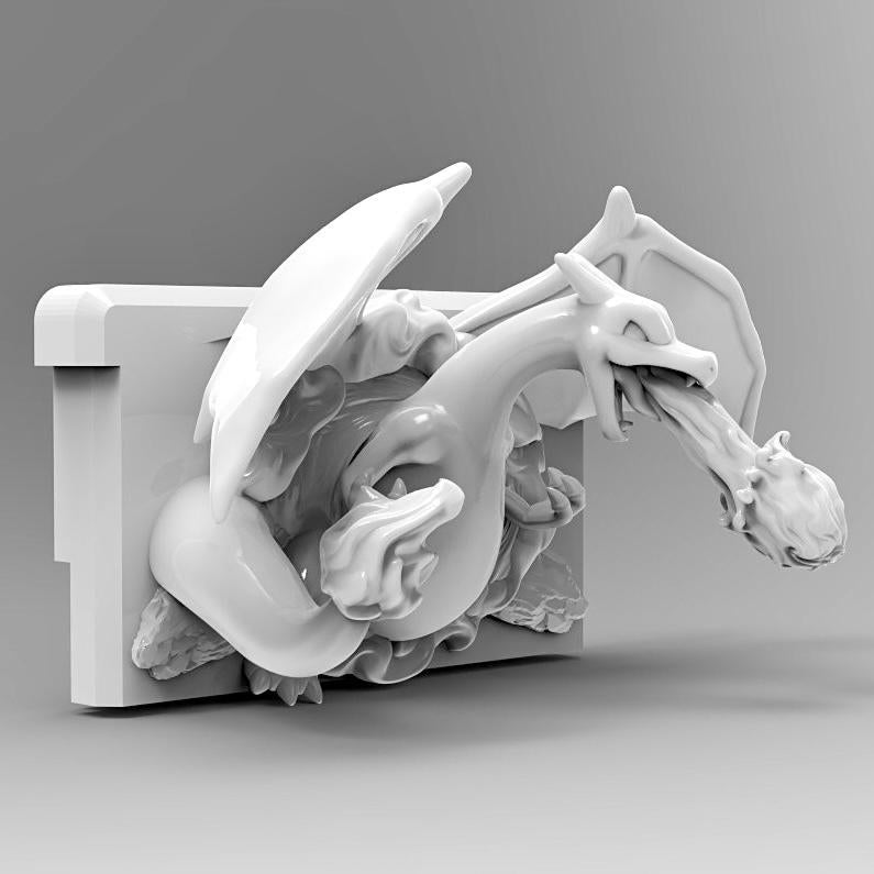 Charizard Fire Red- 3D Printed Pokemon Game Boy Advanced Cartridge Wall Hanger | Fan Art | Pokemon TCG | Resin Model | ABC3D Models