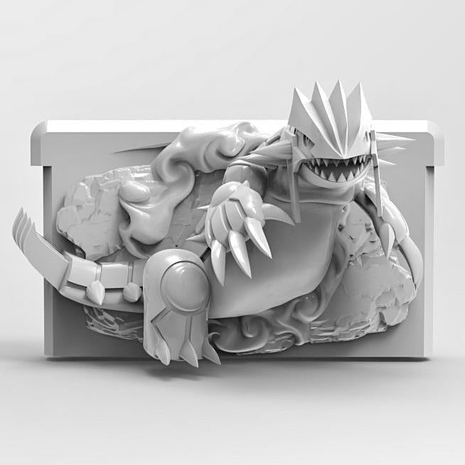 Groudon Ruby - 3D Printed Pokemon Game Boy Advanced Cartridge Wall Hanger | Fan Art | Pokemon TCG | Resin Model | ABC3D Models