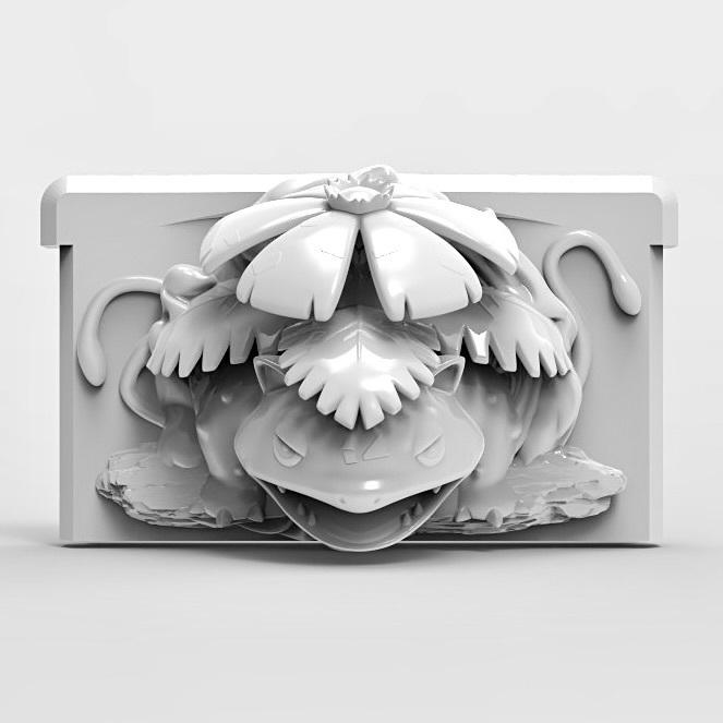 Venusaur Leaf Green - 3D Printed Pokemon Game Boy Advanced Cartridge Wall Hanger | Fan Art | Pokemon TCG | Resin Model | ABC3D Models