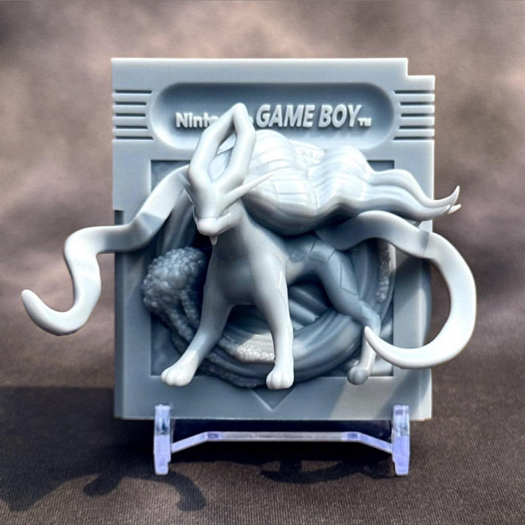 Soicune Crystal - 3D Printed Pokemon Game Boy Cartridge Wall Hanger | Fan Art | Pokemon TCG | Resin Model | ABC3D Models
