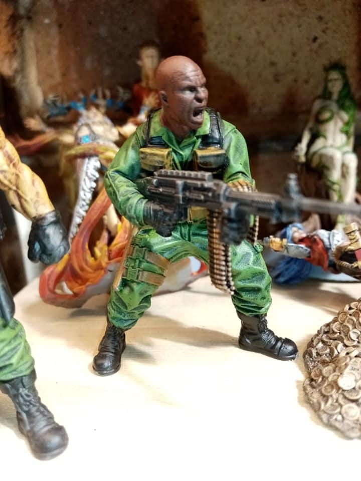 Human Colonial Anti Hunter Billy Clean | Skull Hunters | PAPSIKELS | 3D Printed Miniature |  32mm Miniatures