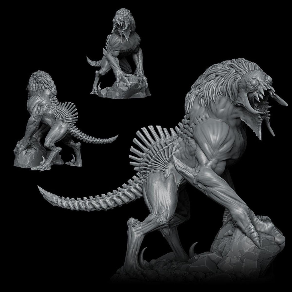 Greater Ghoul Hound | Death Haven | Rocket Pig Games | Miniatures for tabletop games. 28mm to 32mm Resin for RPG, D&D, Dungeons and Dragons