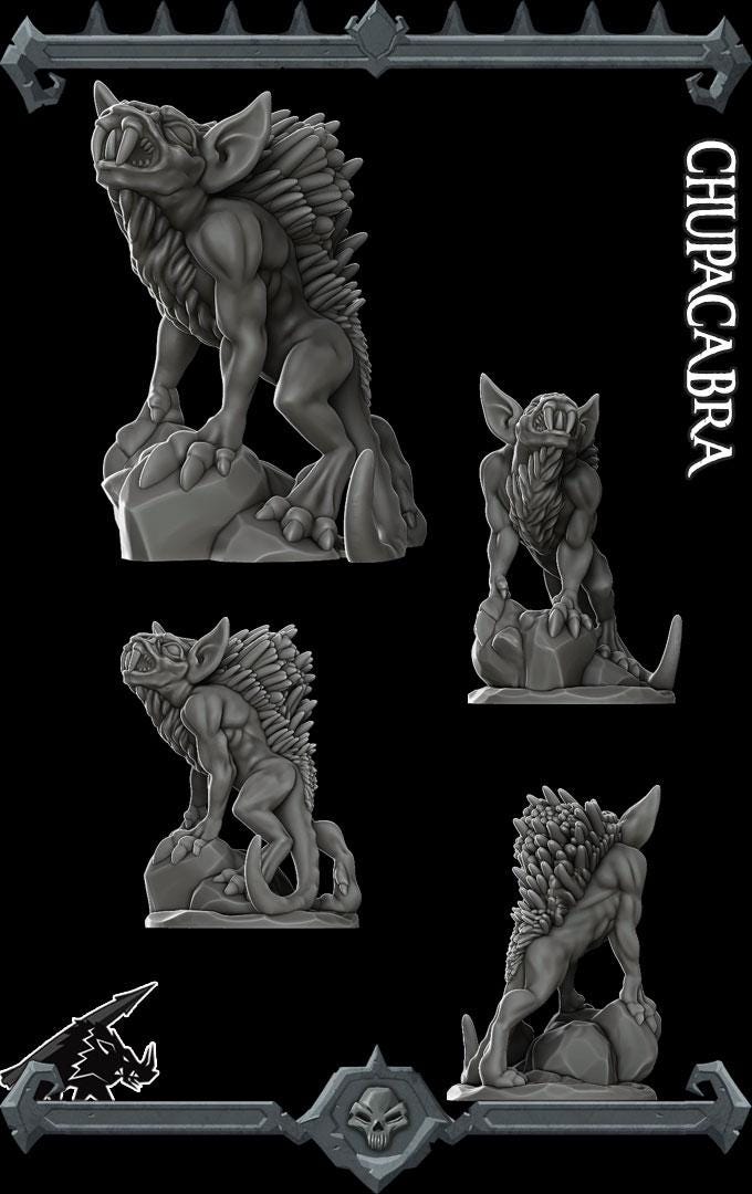 Chupacabra | Bonus | Rocket Pig Games | Miniatures for tabletop games. 28mm to 32mm Resin Figures for RPG, D&D, Dungeons and Dragons