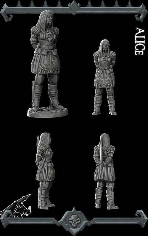 Alice - Barbarian Goliath | Bonus | Rocket Pig Games | Miniatures for tabletop games. 28mm to 32mm Resin for RPG, D&D, Dungeons and Dragons