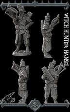Witch Hunter Hansel | Bonus | Rocket Pig Games | Miniatures for tabletop games. 28mm to 32mm Resin for RPG, D&D, Dungeons and Dragons