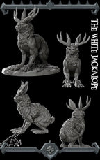 White Jackalope Miniature: 28-32mm Resin RPG D&D Model Kit