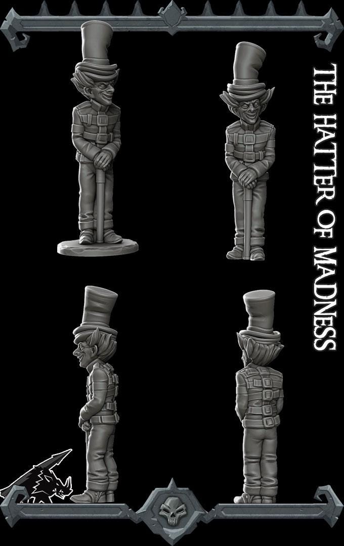 Mad Hatter | Bonus | Rocket Pig Games | Miniatures for tabletop games. 28mm to 32mm Resin for RPG, D&D, Dungeons and Dragons