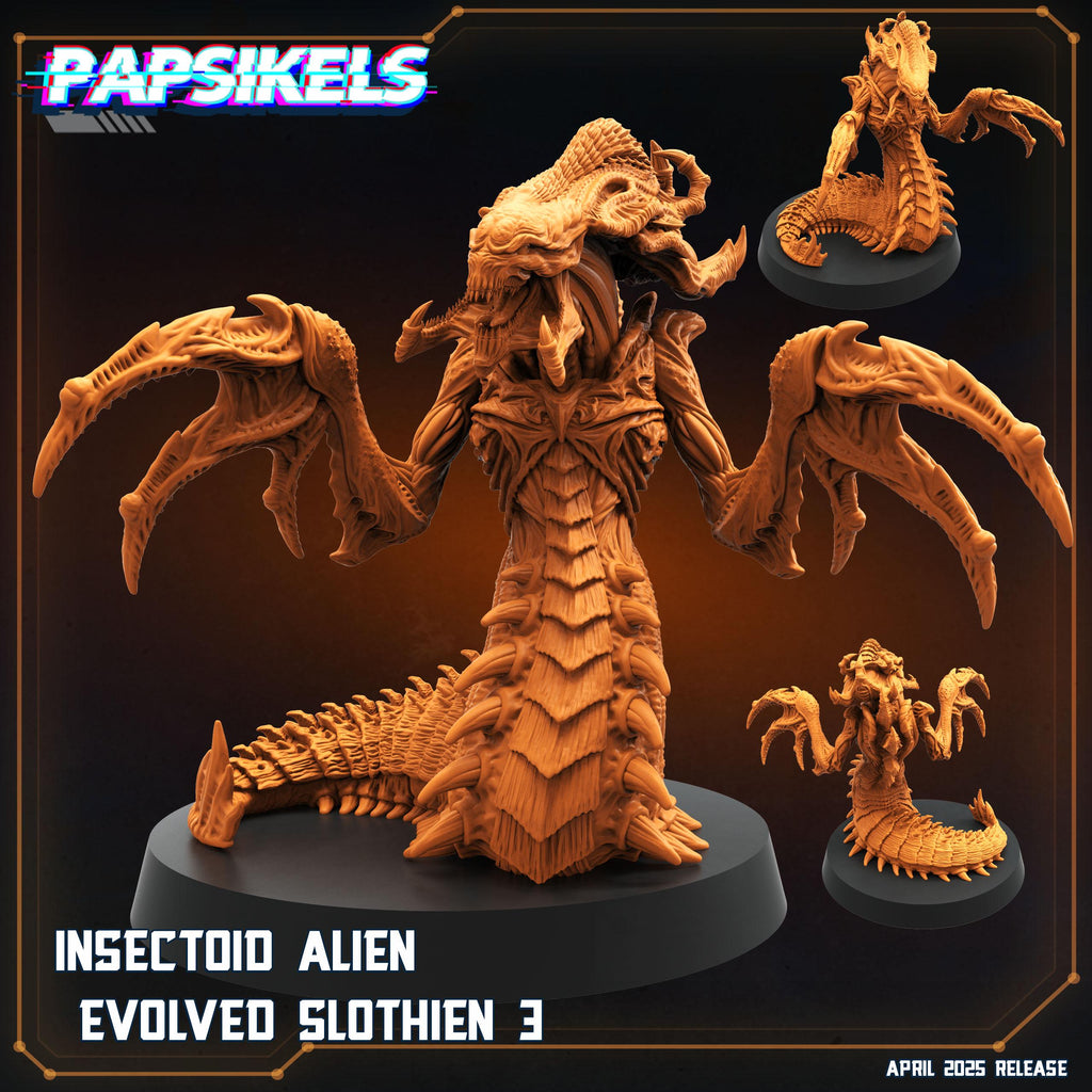 Aliens Vs Humans - Star Conflict - Insectoid Alien Evolved Slothien Set 1, - Starcraft - Papsikels, 32mm Mini for TTRPG Gaming, Alien RPG