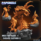 Aliens Vs Humans - Star Conflict - Insectoid Alien Evolved Slothien Set 1, - Starcraft - Papsikels, 32mm Mini for TTRPG Gaming, Alien RPG