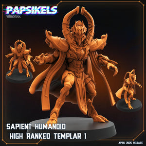 Aliens Vs Humans - Star Conflict - Sapient Humanoid High Ranked Templars - Starcraft - Papsikels, 32mm Mini for TTRPG Gaming, Alien RPG