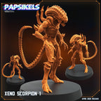 Aliens Vs Humans - Star Conflict - IXeno Scorpions Set - Papsikels, 32mm Mini for TTRPG Gaming, Alien RPG