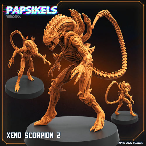 Aliens Vs Humans - Star Conflict - IXeno Scorpions Set - Papsikels, 32mm Mini for TTRPG Gaming, Alien RPG