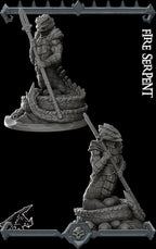Fire Serpent | Bonus | Rocket Pig Games | Miniatures for tabletop games. 28mm to 32mm Resin Figures for RPG, D&D, Dungeons and Dragons