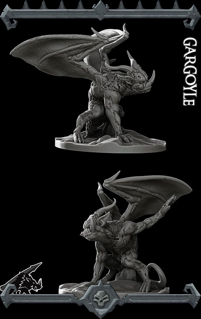 Gargoyle | Bonus | Rocket Pig Games | Miniatures for tabletop games. 28mm to 32mm Resin for RPG, D&D, Dungeons and Dragons