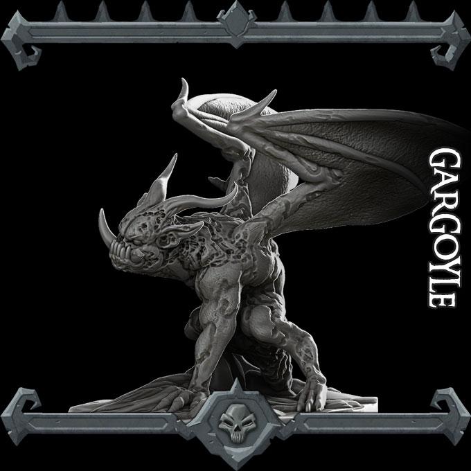 Gargoyle | Bonus | Rocket Pig Games | Miniatures for tabletop games. 28mm to 32mm Resin for RPG, D&D, Dungeons and Dragons