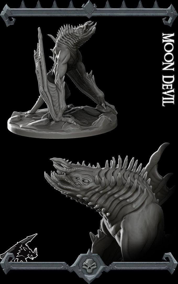 Moon Devil | Bonus | Rocket Pig Games | Miniatures for tabletop games. 28mm to 32mm Resin Figures for RPG, D&D, Dungeons and Dragons