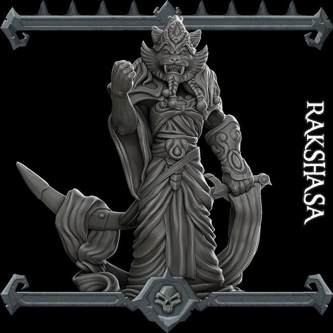 Rakshasa | Bonus | Rocket Pig Games | Miniatures for tabletop games. 28mm to 32mm Resin for RPG, D&D, Dungeons and Dragons