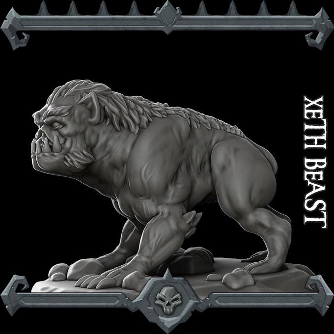 Xeth Beast | Bonus | Rocket Pig Games | Miniatures for tabletop games. 28mm to 32mm Resin Figures for RPG, D&D, Dungeons and Dragons