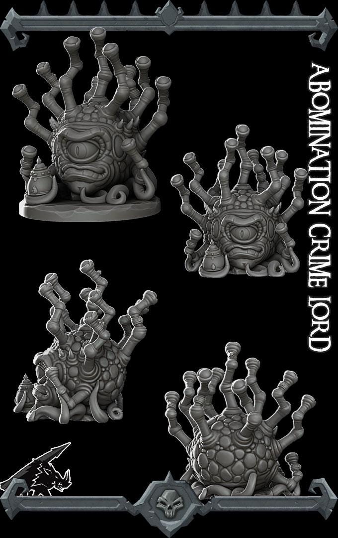 Xanathar - Abomination Crime Lord | Bonus | Rocket Pig Games | Miniatures for tabletop games. 28mm to 32mm Resin for RPG, D&D, TTRPG