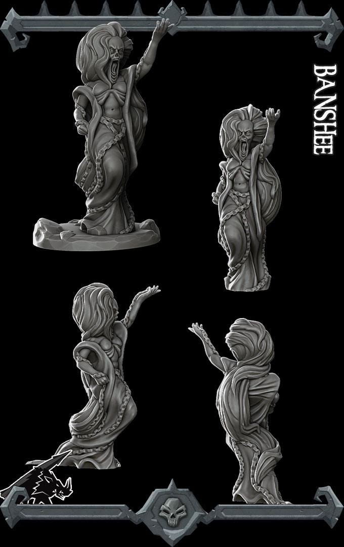 Banshee | Bonus | Rocket Pig Games | Miniatures for tabletop games. 28mm to 32mm Resin for RPG, D&D, Dungeons and Dragons