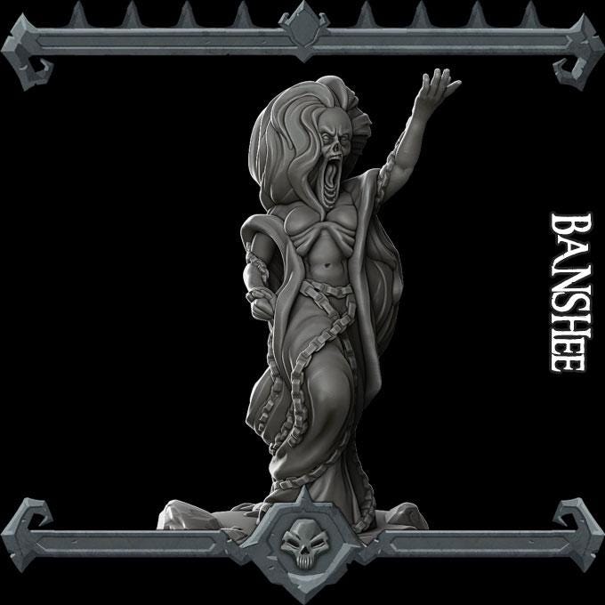 Banshee | Bonus | Rocket Pig Games | Miniatures for tabletop games. 28mm to 32mm Resin for RPG, D&D, Dungeons and Dragons