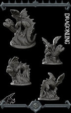 Dragonling Miniature: 28-32mm Resin RPG Mini - Rocket Pig Games